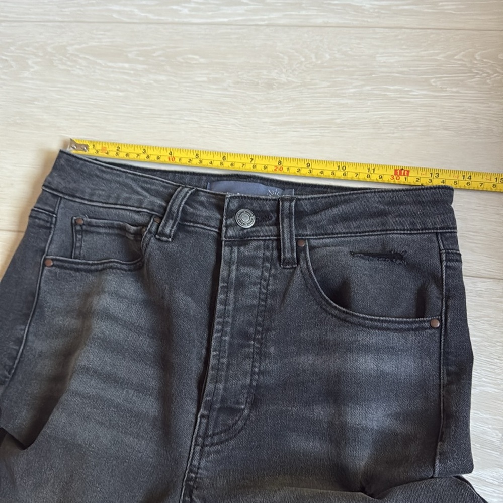 3/$10 Indigo Rising Distressed Washed Black High-Rise Jeans - Picture 3 of 6